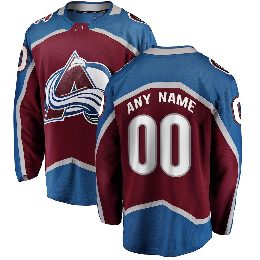 Dropshipping hommes Colorado Avalanche blanc Away Maroon Home Breakaway Custom Jersey