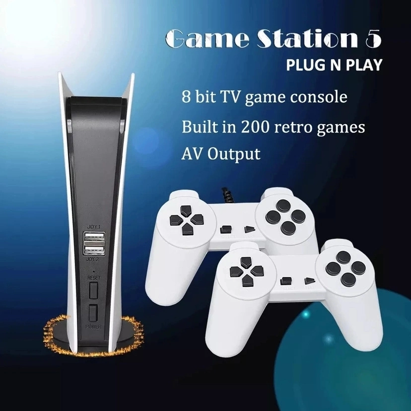 TV videoconsola 8 bit Retro Consola Video Juegos 200 Classic PS5 Games integrado GS5 Station USB Wired Handheld Gamepad Salida AV