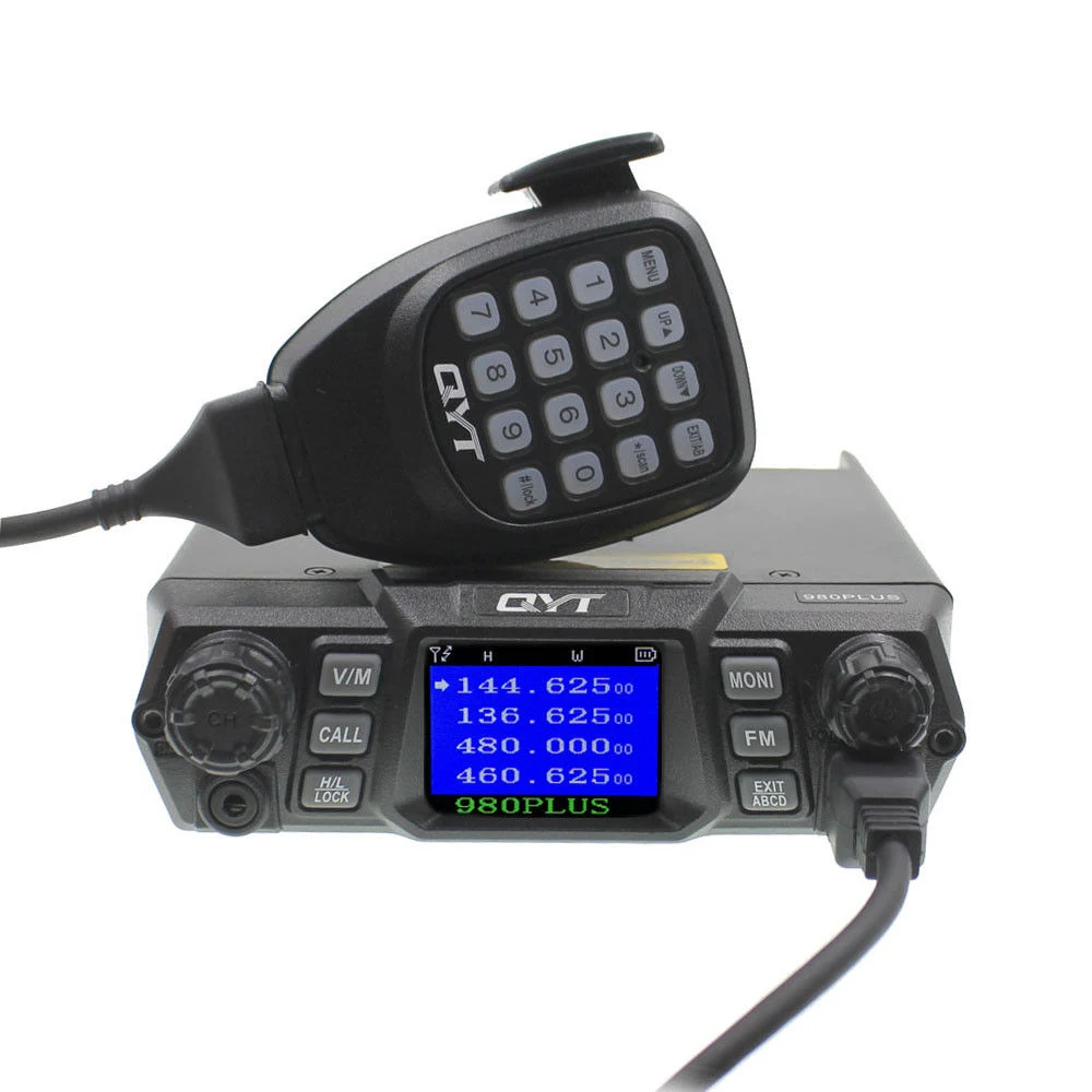 Radio móvil Qyt Kt-980plus con VHF UHF de 75W 55W Qual Mostrar móvil de Banda Dual transceptor para coche