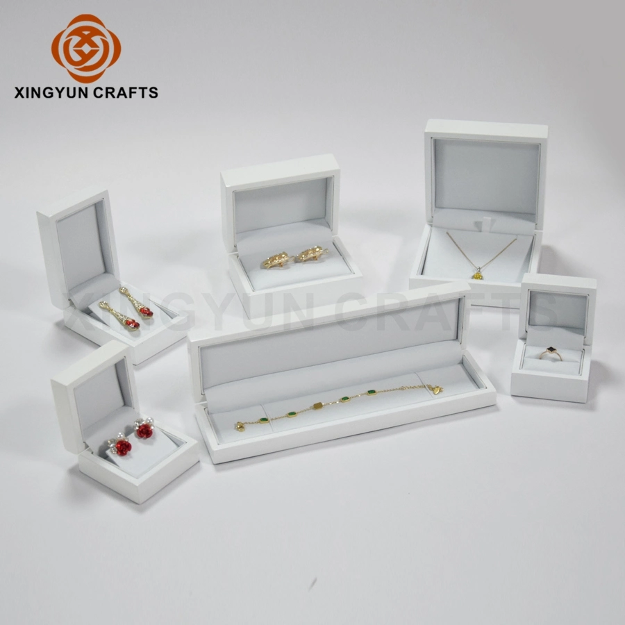 Simple Classic Wooden Box Design White Glossy Finish Jewelry Set Box Perfume Box Cosmetics Box