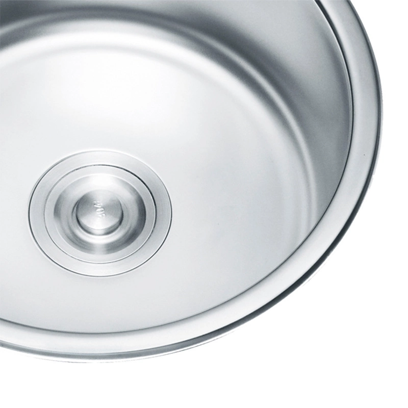Lavabo de expansión brillante suave Sink de acero inoxidable Sink una ranura Con lavabo de placa Cocina fregadero