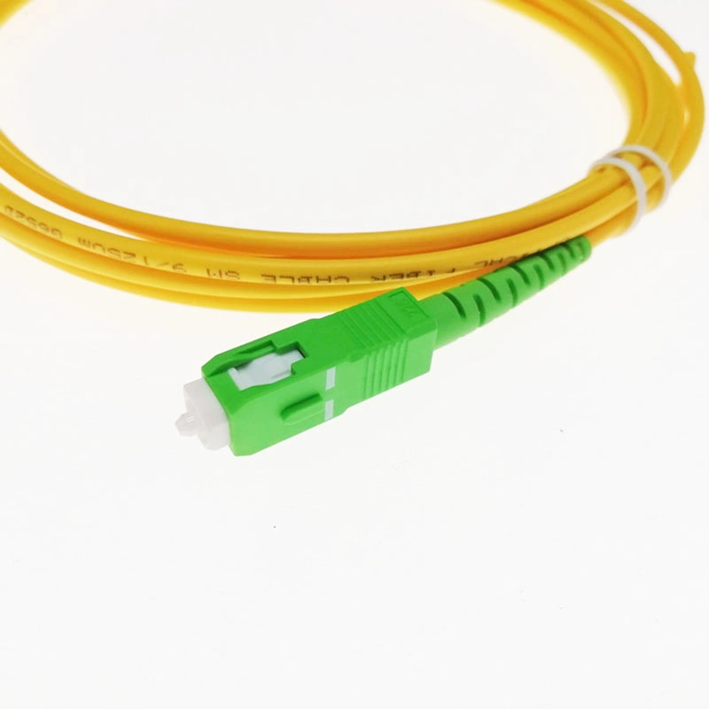 Simplex Sc APC 9125 Single Mode Fiber Optic Pigtail - 0.9 2.0 3.0 mm PVC Jacket