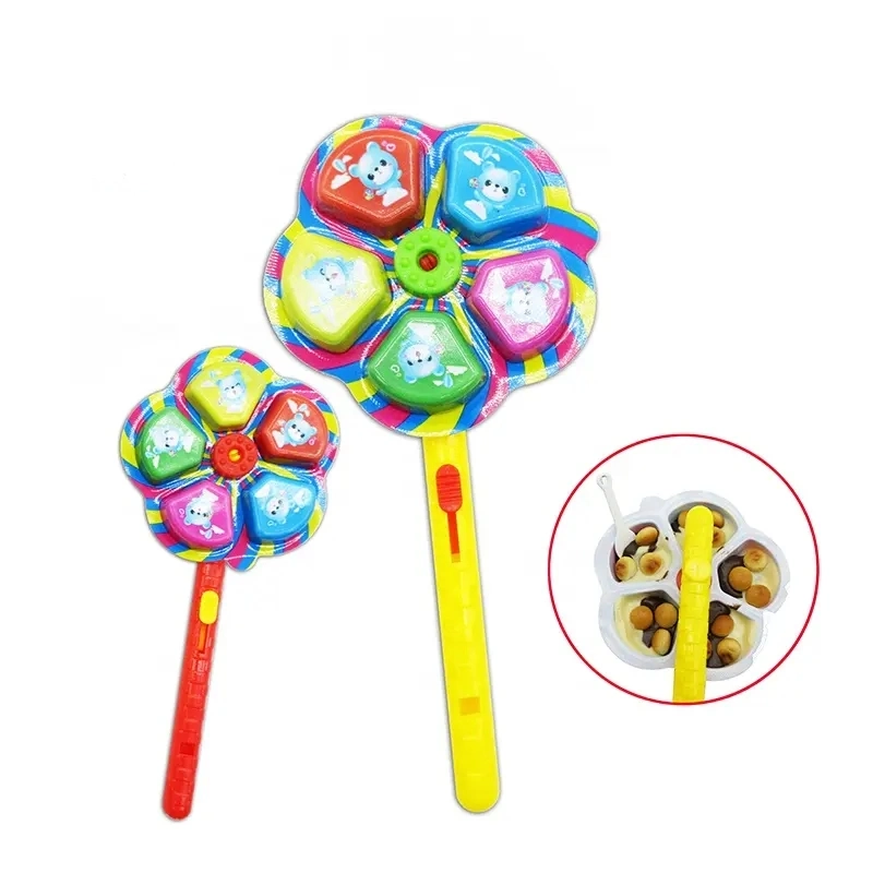 Top vendendo OEM Atacado plástico Kids 2023 Windmill Toy com Chocolate Biscuit