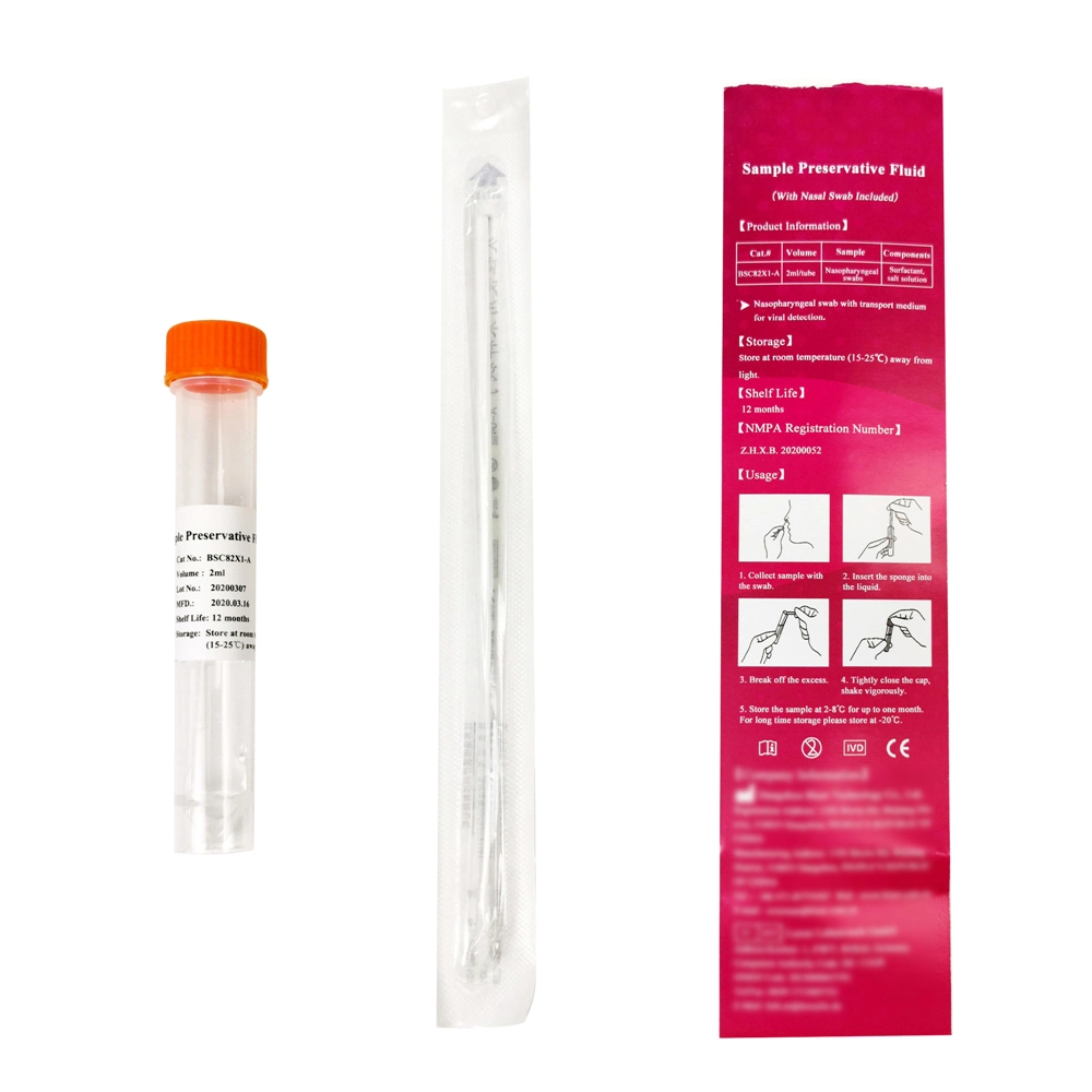 Top Sale Disposable DNA Collection Flocked Nasal Sampling Swab Test