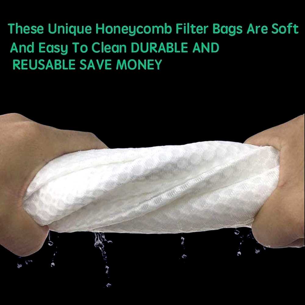 3D Honeycomb Aquarium Filter Bag Practical Fish Tank Filter Media Bag (White)