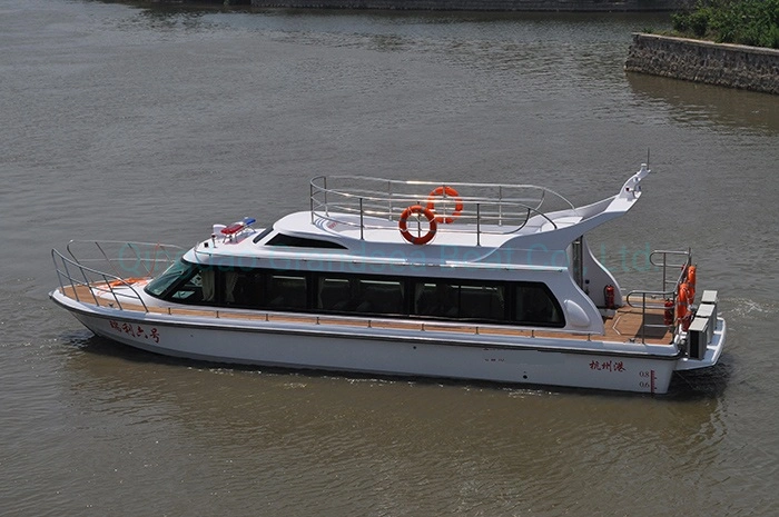 China 12.8m GRP River 26 Passenger Dinner Cruise Boat