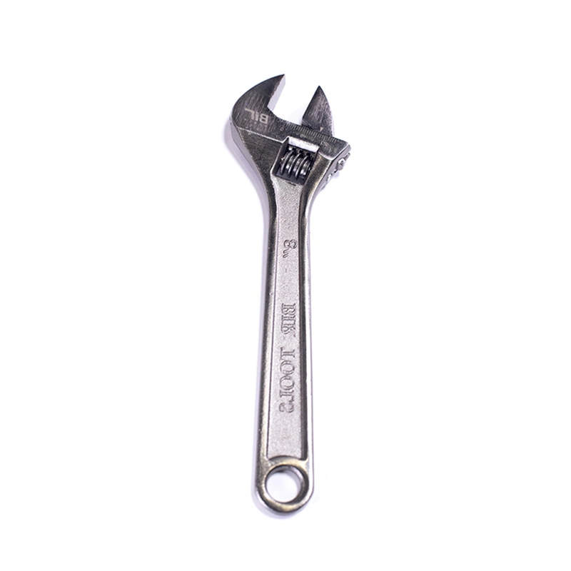 Hardware Tools Black Oxide Open Adjustable Wrench Spanner with Inch Metric Scale