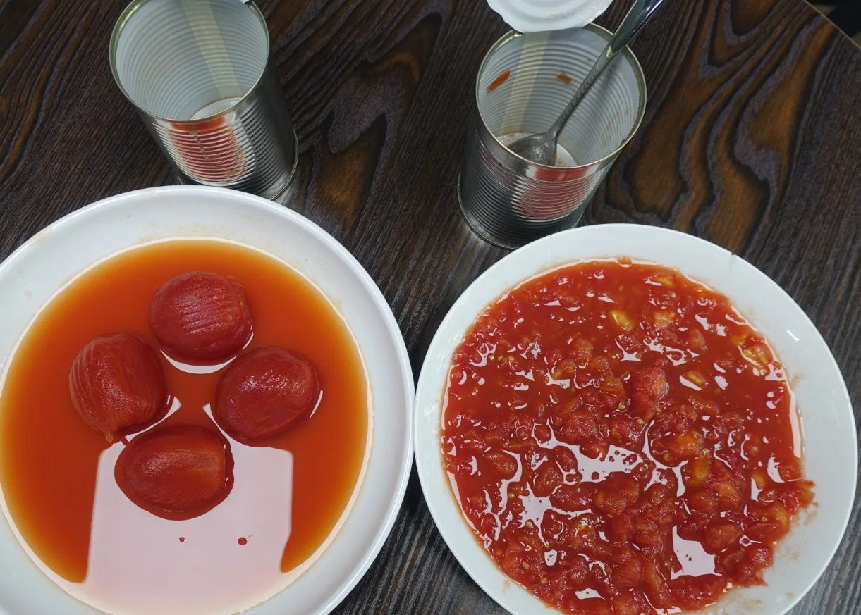 Easy Open Canned Peeled Tomato Whole/ Chopped in Tin Packing