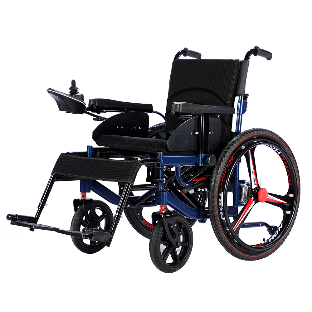 2022 Foldable Electric Wheelchair Airline Approved Portable Motorized Wheel Chair 600W Powerful Motors Lightweight Wheelchair