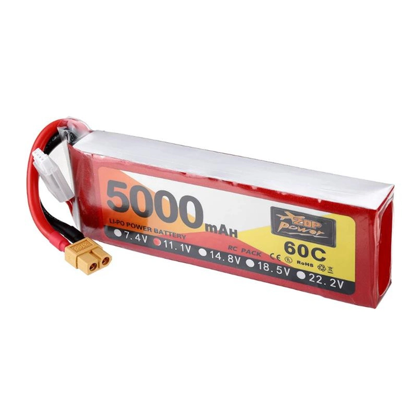 Wholesale/Supplier Li Polymer 5000mAh 60c 11.1V High Discharge Battery Pack