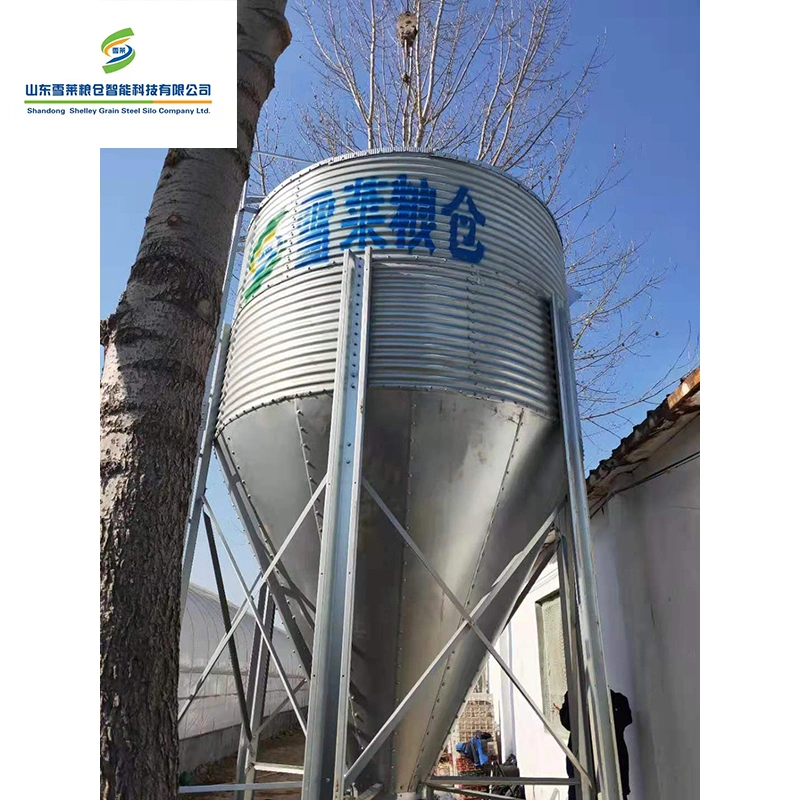 Granja usado Silo pequeño Galvanizado caliente pequeña capacidad de alimentación Silo