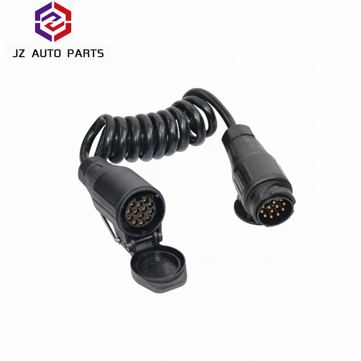 European Type 13-Pin Power Spiral Extension Cord Slingshot Wire Socket and Waterproof with Spring Cable Extension Wiring Car