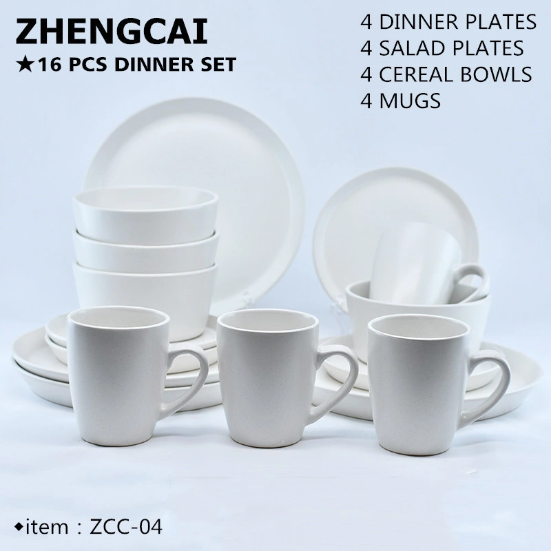 16 STÜCK Geschirr/Fabrik Direktverkauf/Custom Logo Steinzeug Farbig Promotion Porzellan Geschirr Keramik Dinner Set für den täglichen Gebrauch