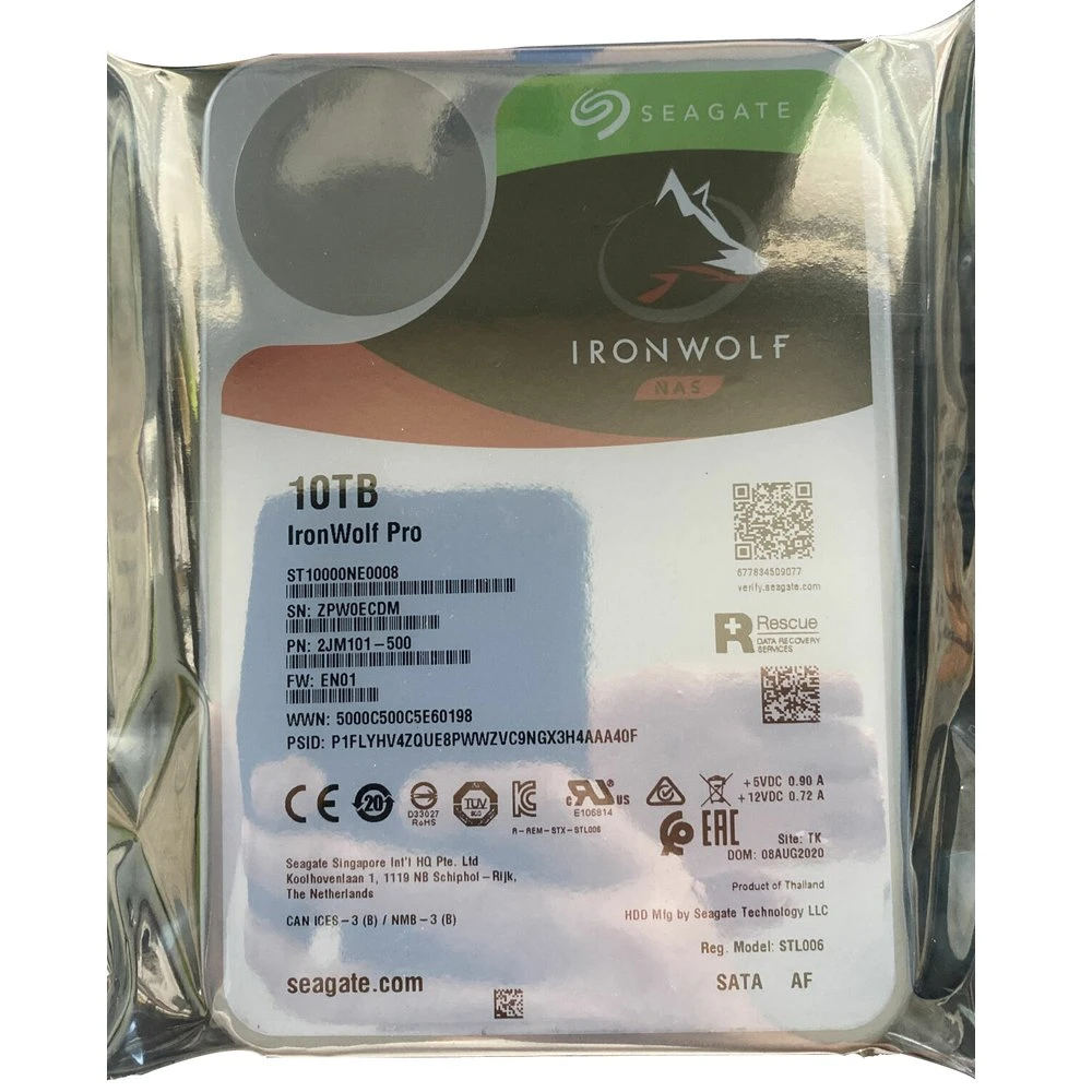 Seagate St10000ne0008 Ironwolf PRO Nas 10tb St10000ne0004 Hard Drive SATA-6gbps 7200rpm 3.5-Inch