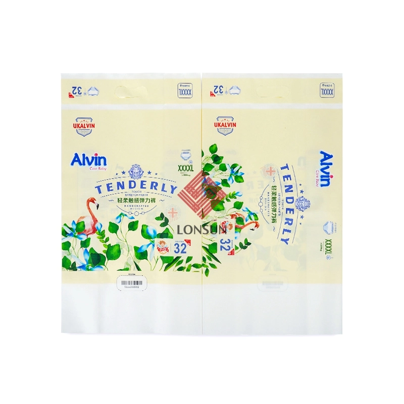 Customized Colorful Printing PP OPP CPP PE Pet Baby Diaper Plastic Bag Sanitary Pads Wet Wipes Package Bags