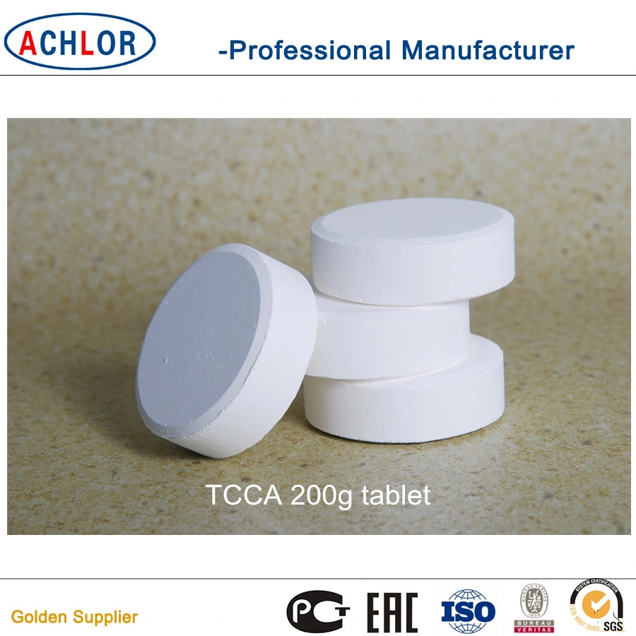 High Quality Swimming Pool Chemical Trichloroisocyanuric Acid 90% TCCA Powder/Granule 8-30mesh/ Tablet CAS No. 87-90-1