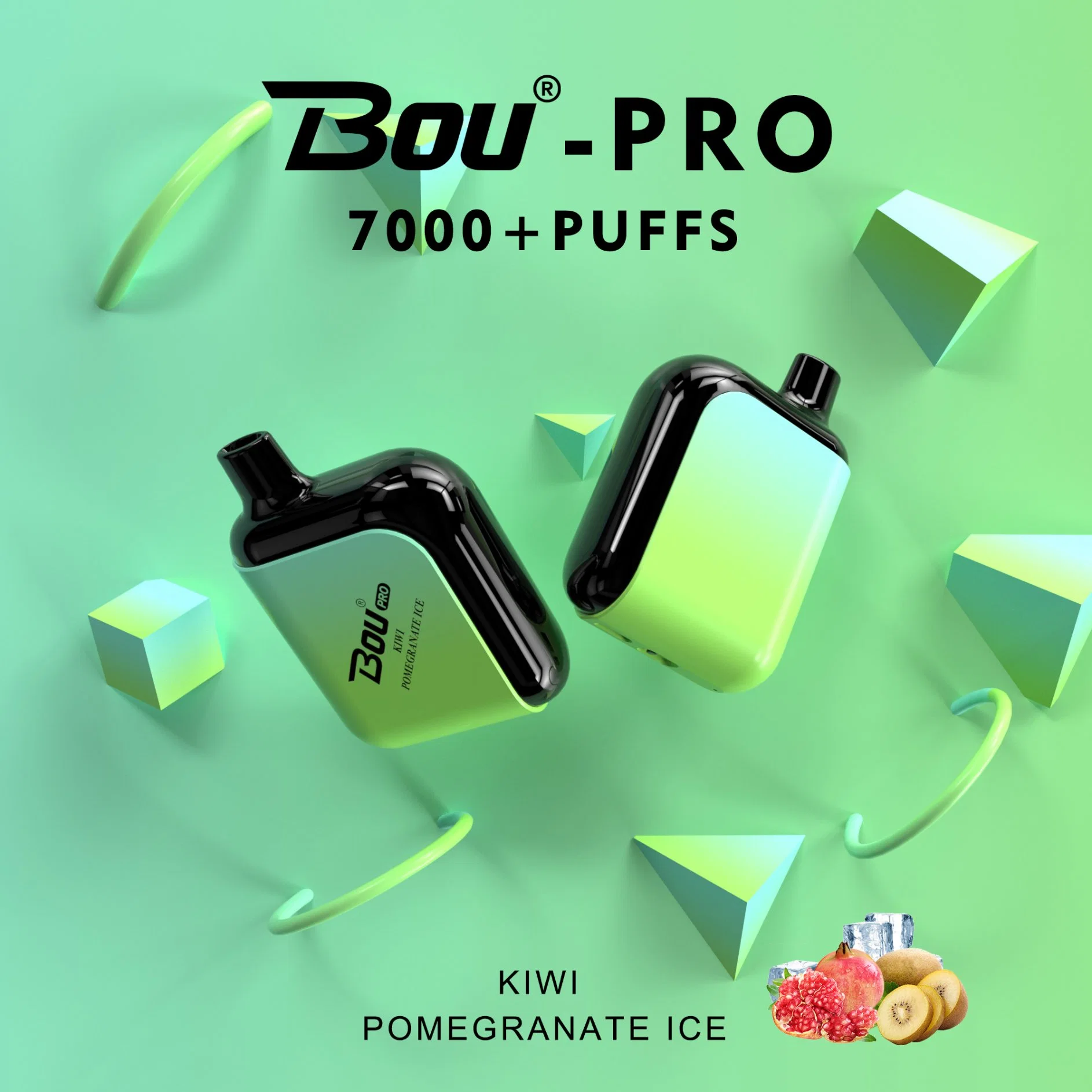 2023 New Design Wholesale/Supplier Rechargeable 7000 Puffs Vape Box 650mAh Battery Capacity with Kiwi Pomegranate Ice in USA/Russia