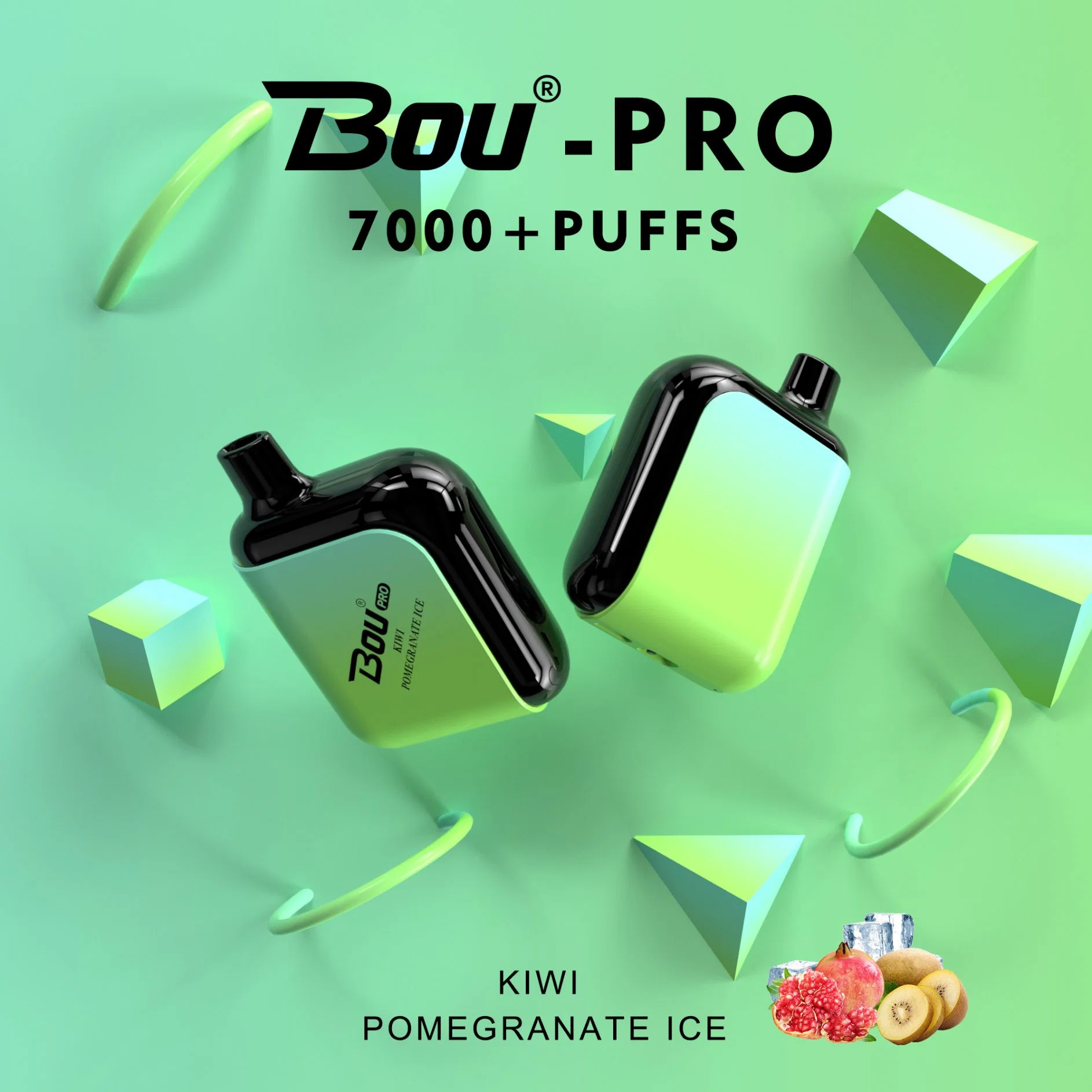 2023 New Design Wholesale Rechargeable 7000 Puffs Vape Box 650mAh Battery Capacity with Kiwi Pomegranate Ice in USA/Russia