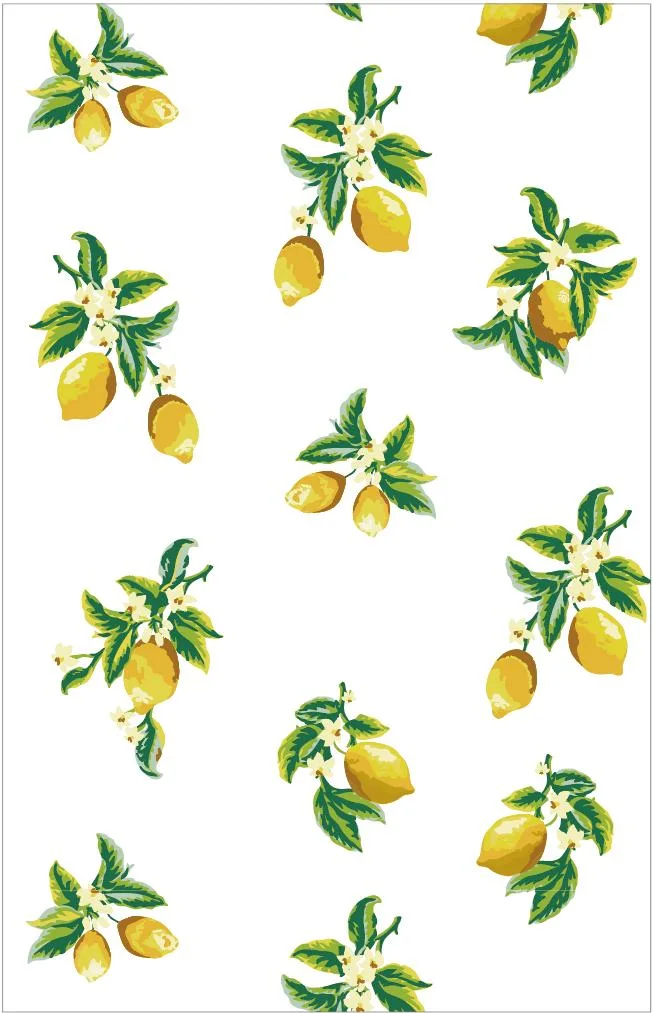 Limon Ultra absorbente secado rápido Wreath Cocina vajilla Toallas conjunto Paños de té decorativos de tela de fruta amarilla para cocinar y hornear