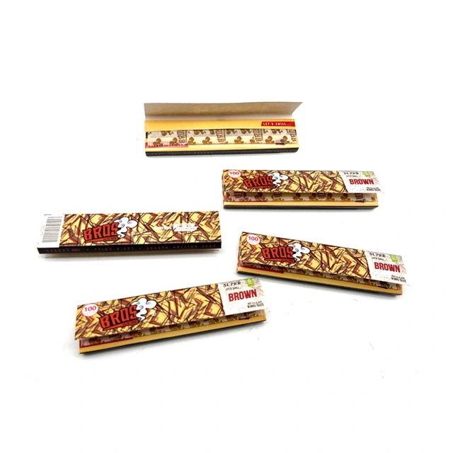 Dragon Rolling Papers Brown Papers 100 hojas Logo personalizado sin blanquear Papel para accesorios de cigarrillos