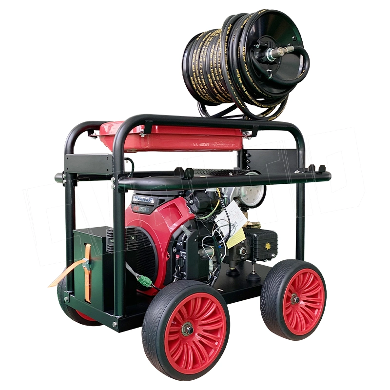 Equipo de limpieza 20HP 2400psi 13.2gpm Máquina de chorro de alcantarillado industrial diésel en stock