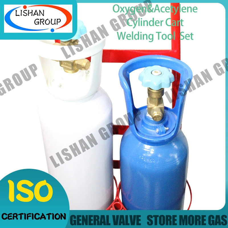 Versatile Acetylene Oxygen Cylinder Cart with Foldable Design for Compact Storage