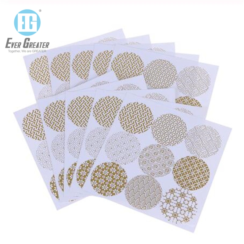 Good Quality Printing on Shiny Self Adhesive Custom Gold Silver Foil Label