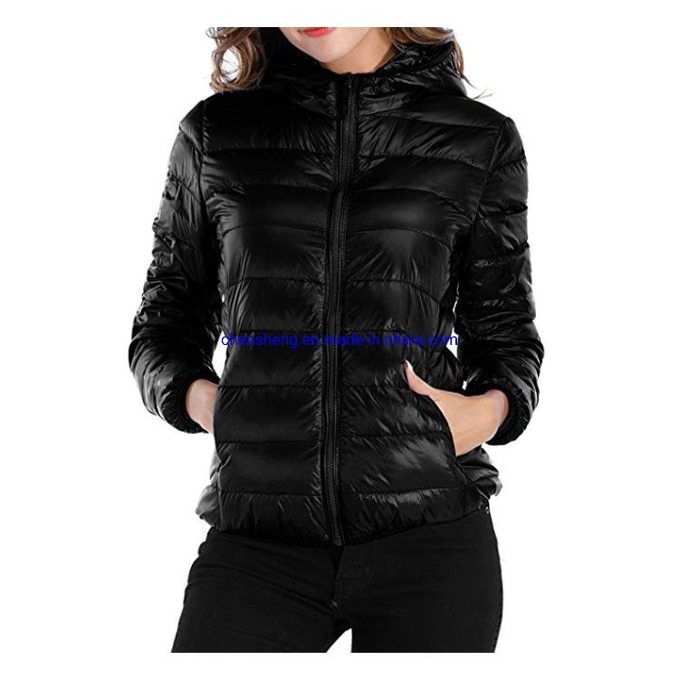 Las mujeres Puffer Chaqueta Abrigos moda ultra ligero acolchado Outwear Down Jacket