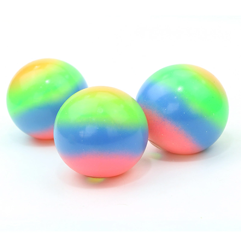 Hand Therapy Sensory Fidget Rainbow Color Beads Filled EVA Balls