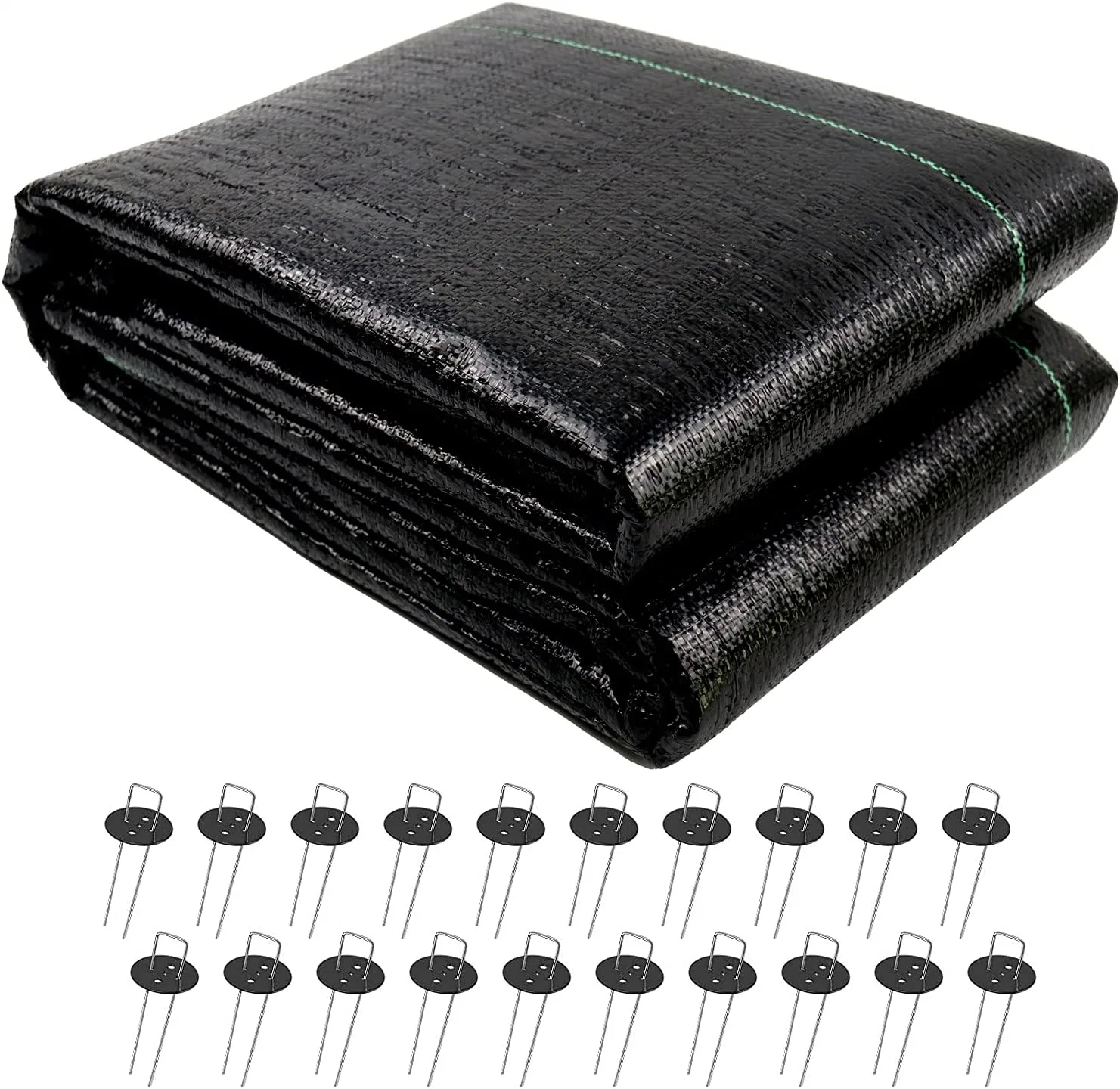 Heavy Duty Fabric Weed Barrier, Garden Fabric Weed Barrier, Black Mulch for Landscaping, High Permeability, Easy Install, Commercial Outdoor Mat