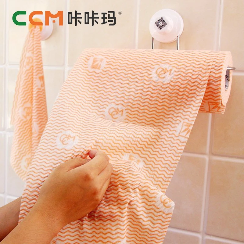 Factory Direct Sale Disposable Dish Towel Non-Woven Material Dish Cloth Roll Paper for Home