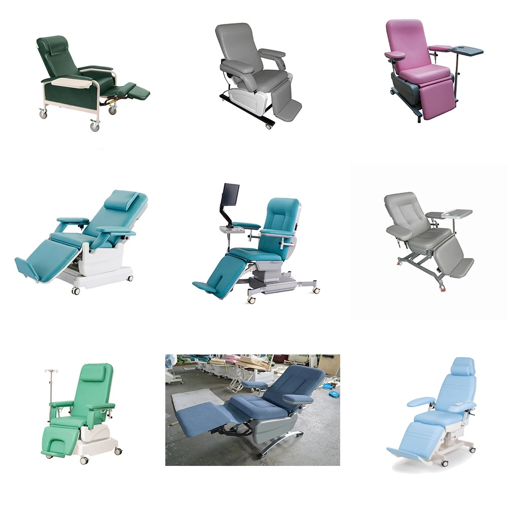 Medical New Electric or Manual Blood Collection Donor Dialysis Chemotherapy Chair