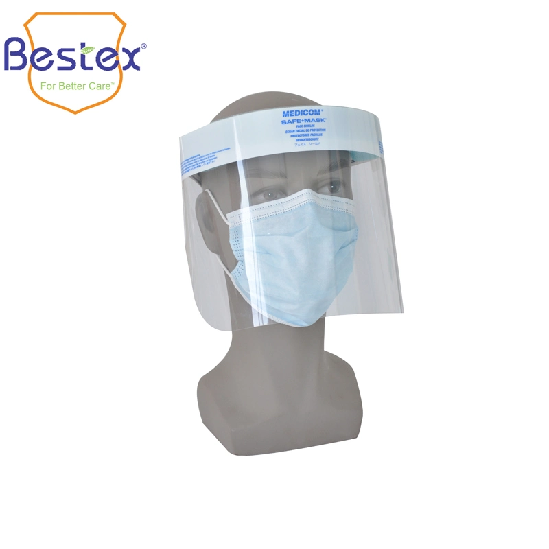 Factory Direct Sales High quality/High cost performance  Adjustable Eye Protective Full Face Disposable Plastic Anti-Fog Faceshield