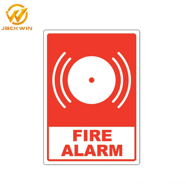 Plastic or Aluminum Customize Emergency Exit Fire Alarm Warning Sign