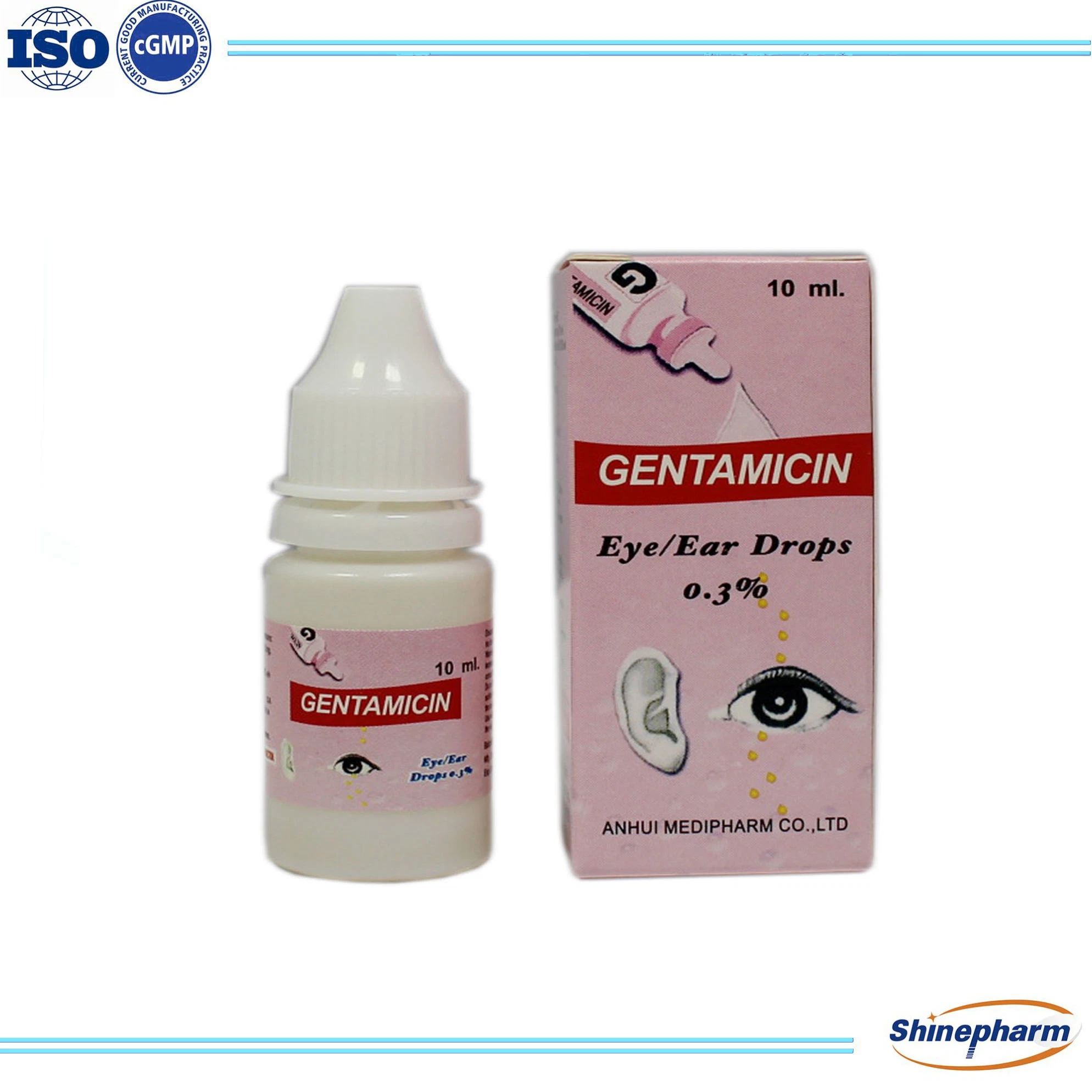 La gentamicina 0,3% de caída de la Oreja de ojos 10ml OEM