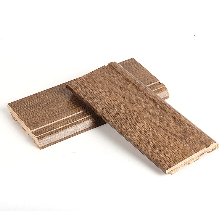 E0 12mm Multilayer Bedroom Baseboard Wear Proof Solid Wood Laminate Floor Skirting Board