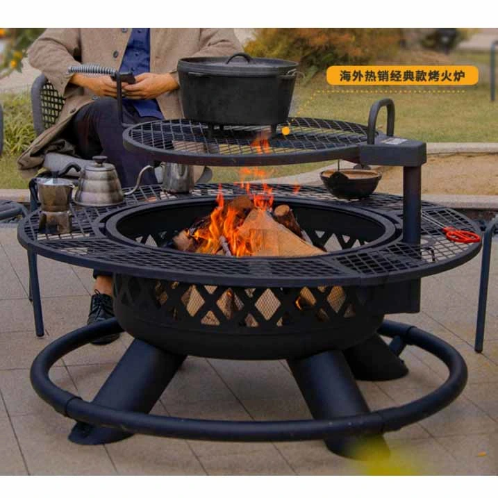 Fire Pit Outdoor Metal Furniture Wood-Fire