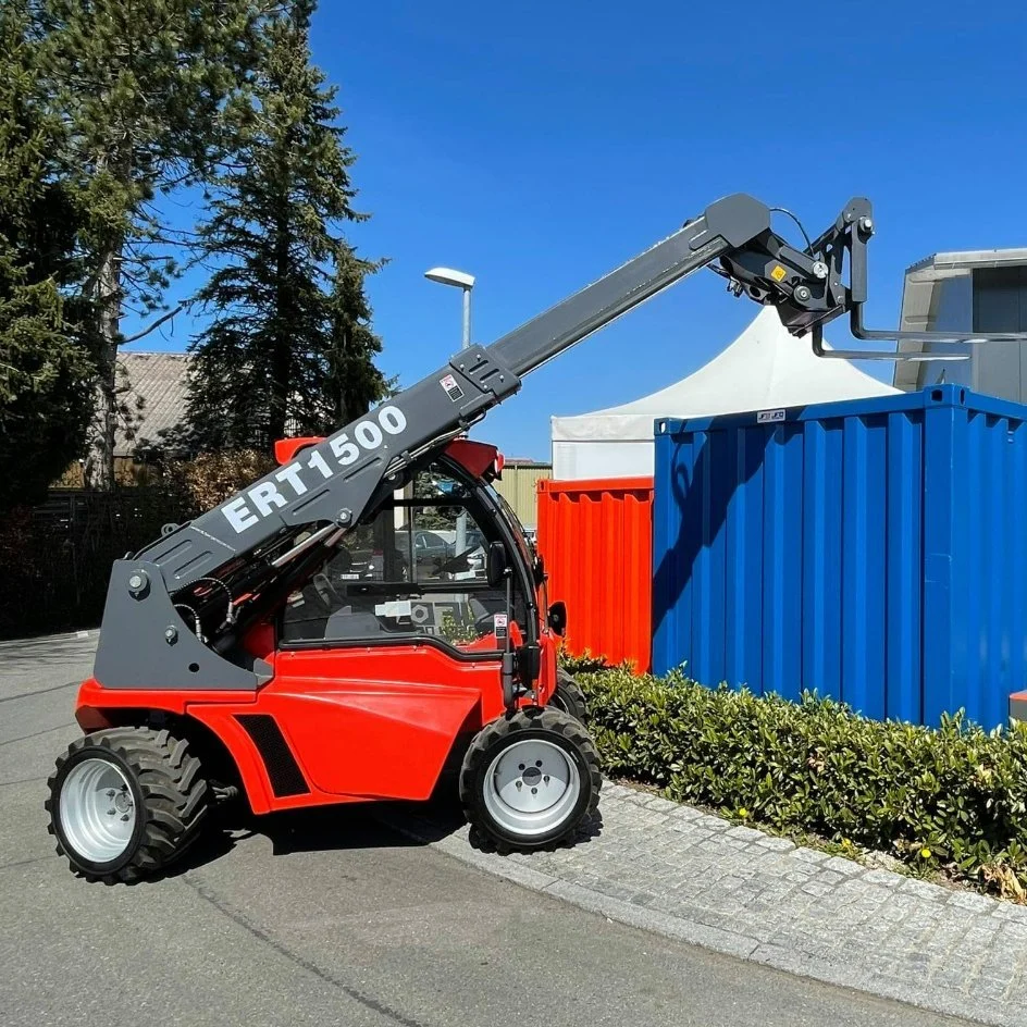 EVERUN ERT1500 1,35 tonne Mini Chargeuse Compacte Télescopique Multifonction Agricole avec Différentes Attachements