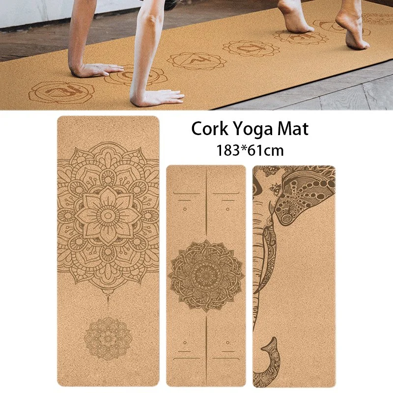 Corcho Yugland Estera Del Yoga Eco friendly Cork ejercicio PU gruesa estera del yoga