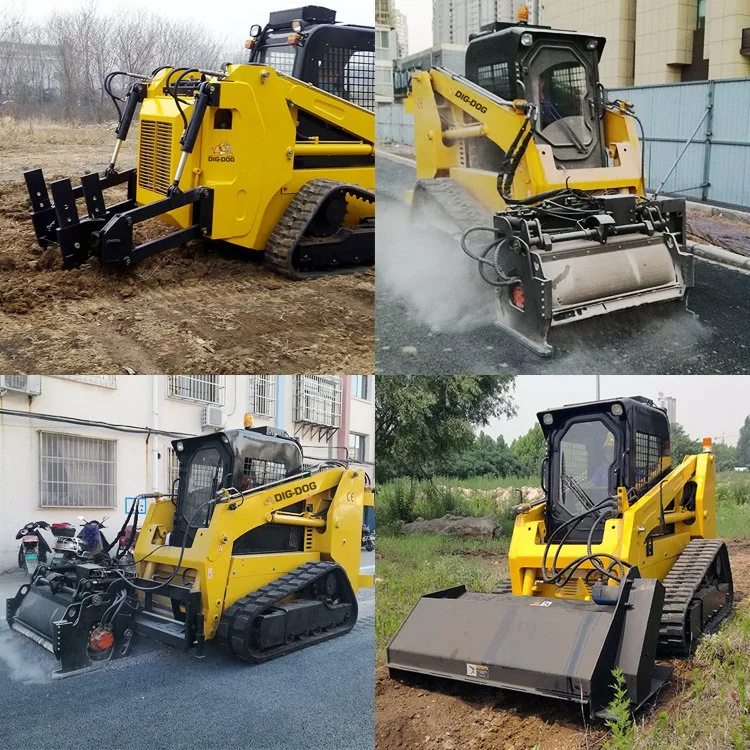 Meilleur mini-mini-chargeuses à chenilles SkidSteer à chaînes hydrauliques sur roues Chargeur