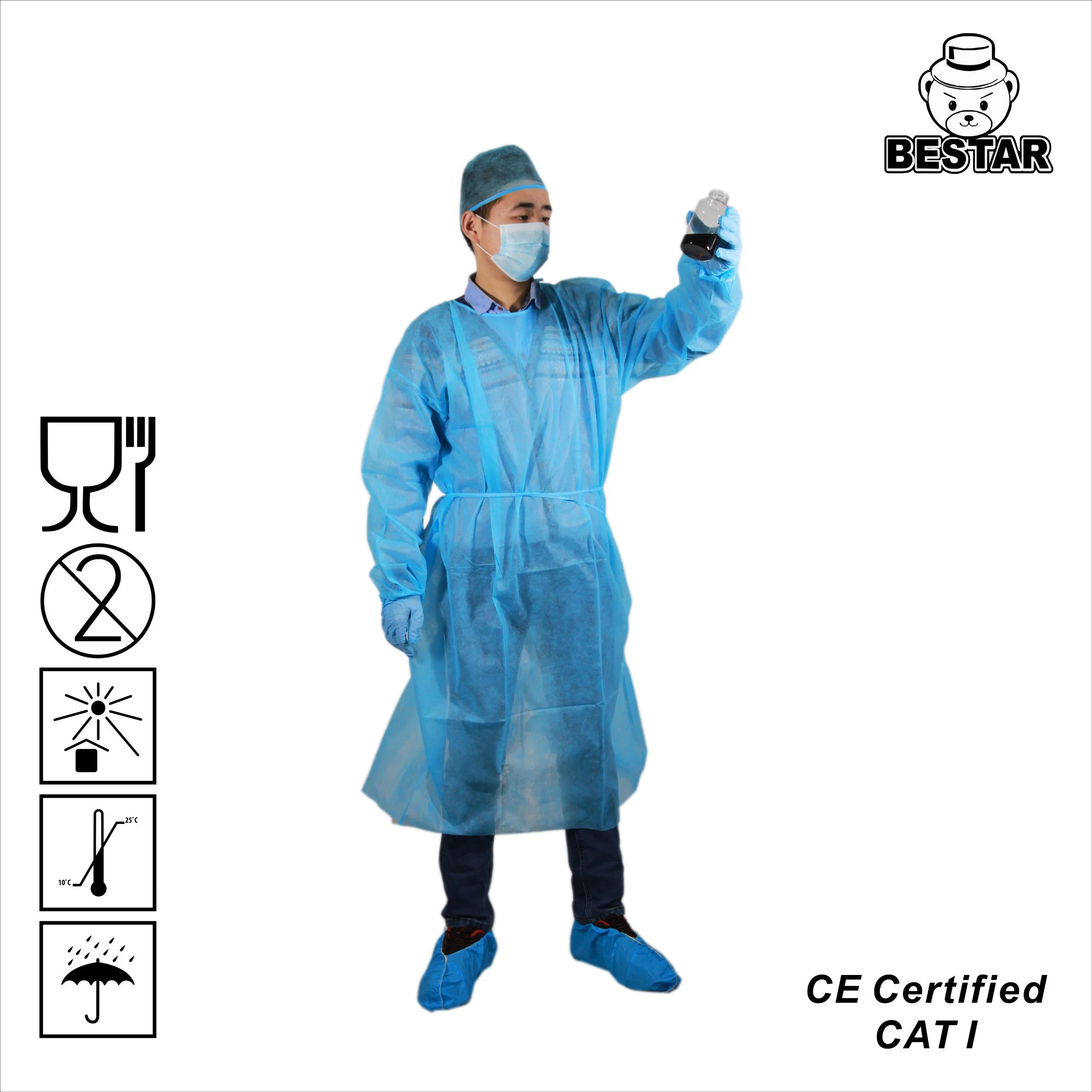 Disposable Nonwoven Spp Isolation Gown