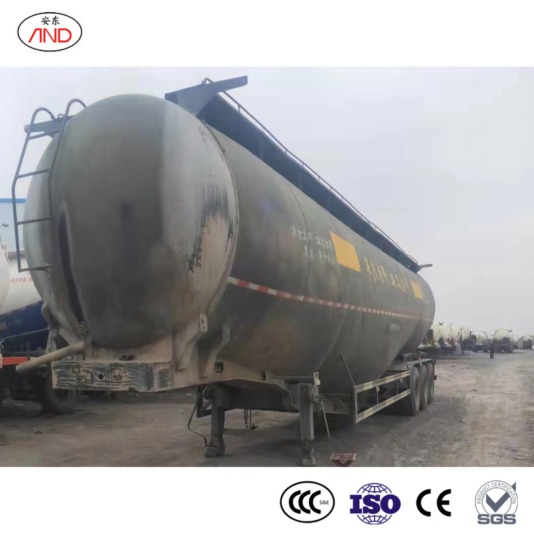 Andong Utility Truck and Trailer China Flatbed Truck Trailer Suppliers Compressor Dry Dust Flour Powder Bulk Cement Tank Semi Trailer Bulk Cement Tanker Trailer