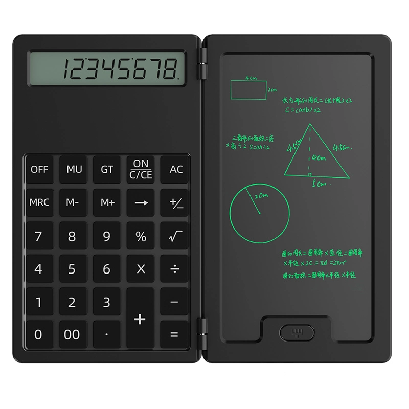 Design Mini Calculatrice 12 chiffres Outils d'apprentissage Calculatrice de bloc-notes pliable