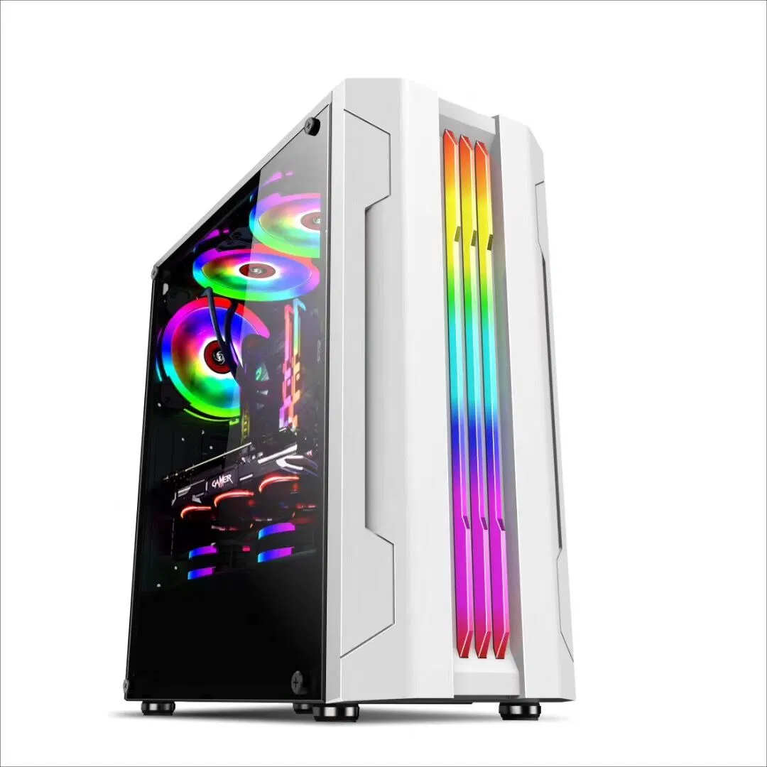 New Cool Design Colorful RGB Light ATX Gaming PC Desktop Computer Case