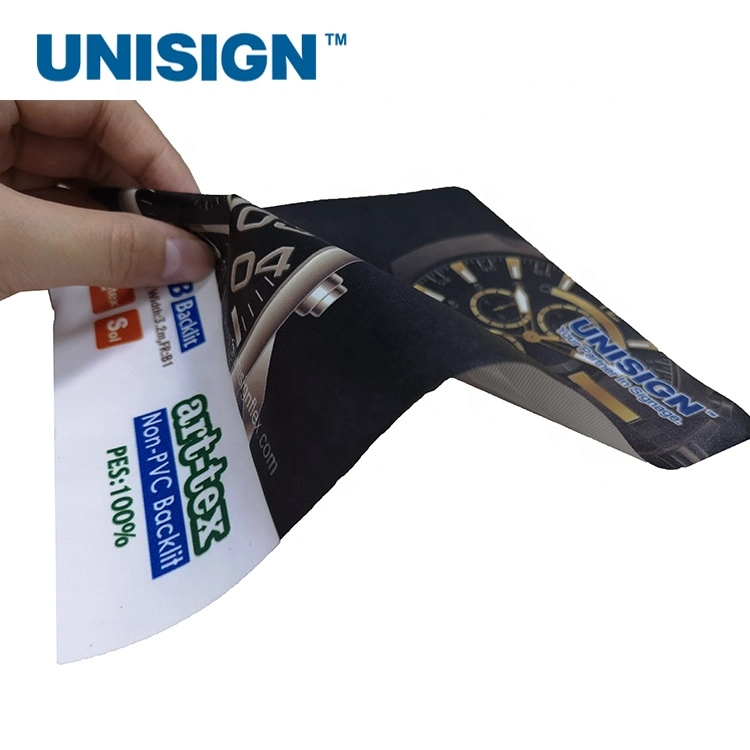 Unisign Supplier Dye Sublimation Transfer Printing 100% Polyester Woven Fabric PVC Free Samba Backlit Fabric for Light Box
