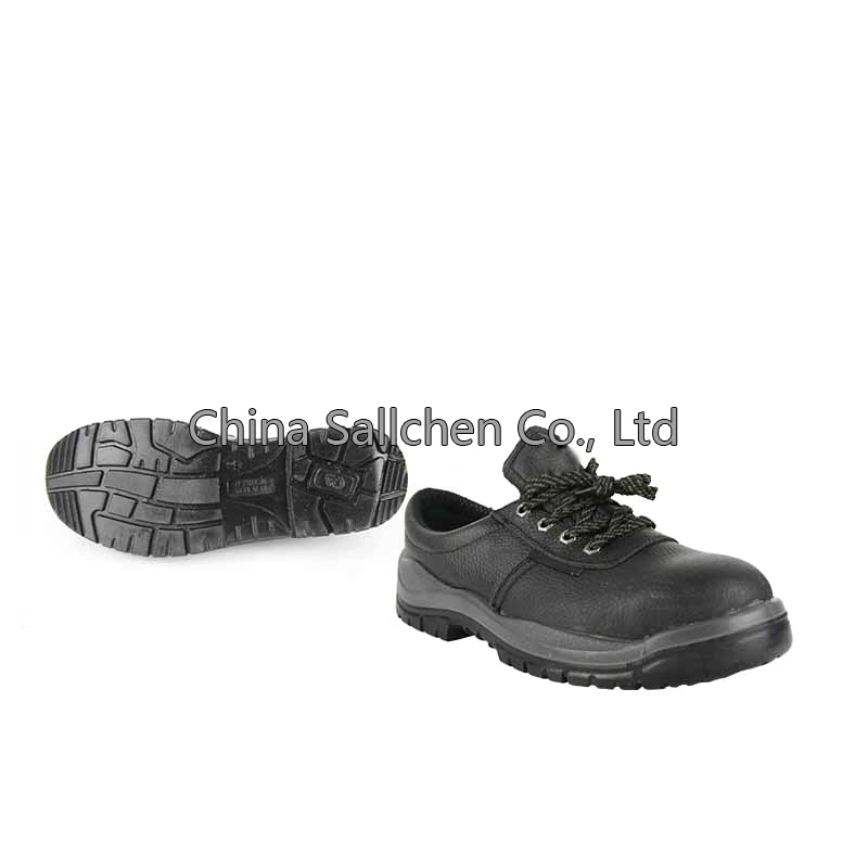 Corte baixo Leather Anti esmagar a segurança no trabalho calçado de couro