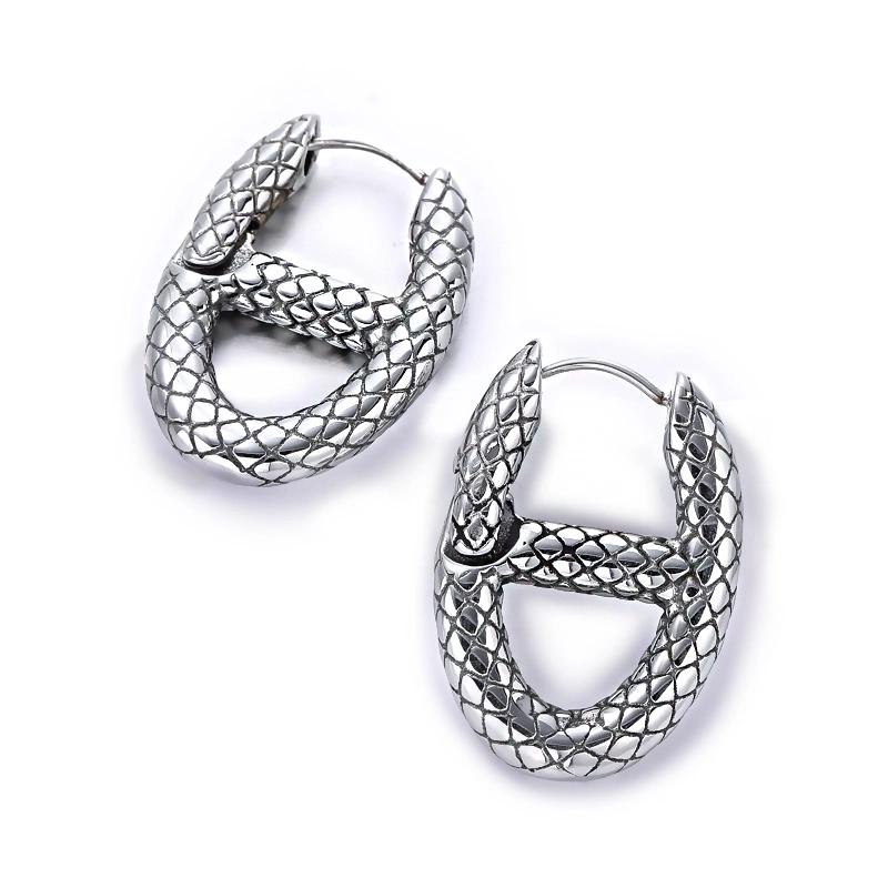 Vente en gros bijoux mode acier inoxydable 18K plaqué or Piercing géométrique Boucles d'oreilles carrées en forme de U Hoop Huggie