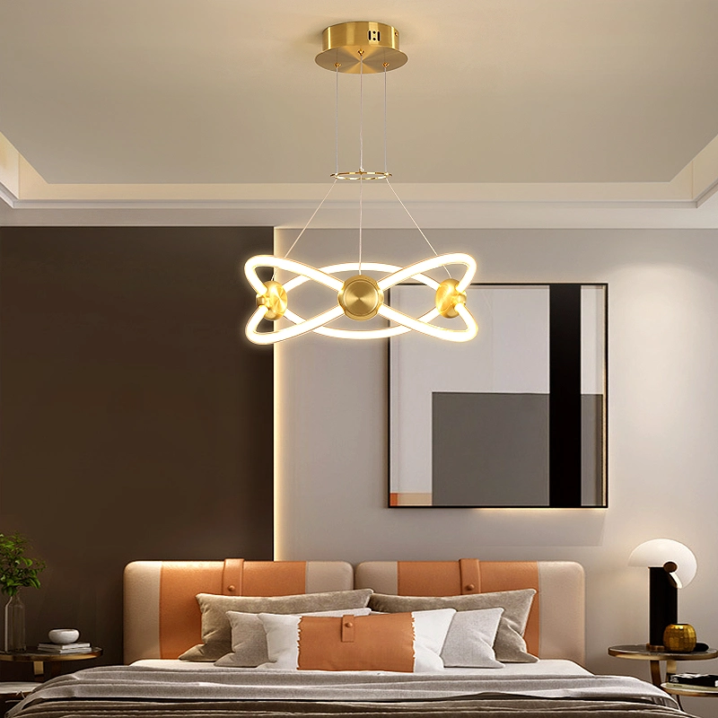 2022 Chain Dimmable Modern Luxury Aluminum Ceiling Crystal LED Contemporary Pendant Lights