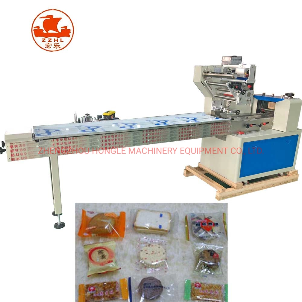 Type d'oreiller horizontal automatique Flow Food Packing masque/Biscuit/Wafer/cookie/flux de pain Machine d'emballage à emballage multifonction