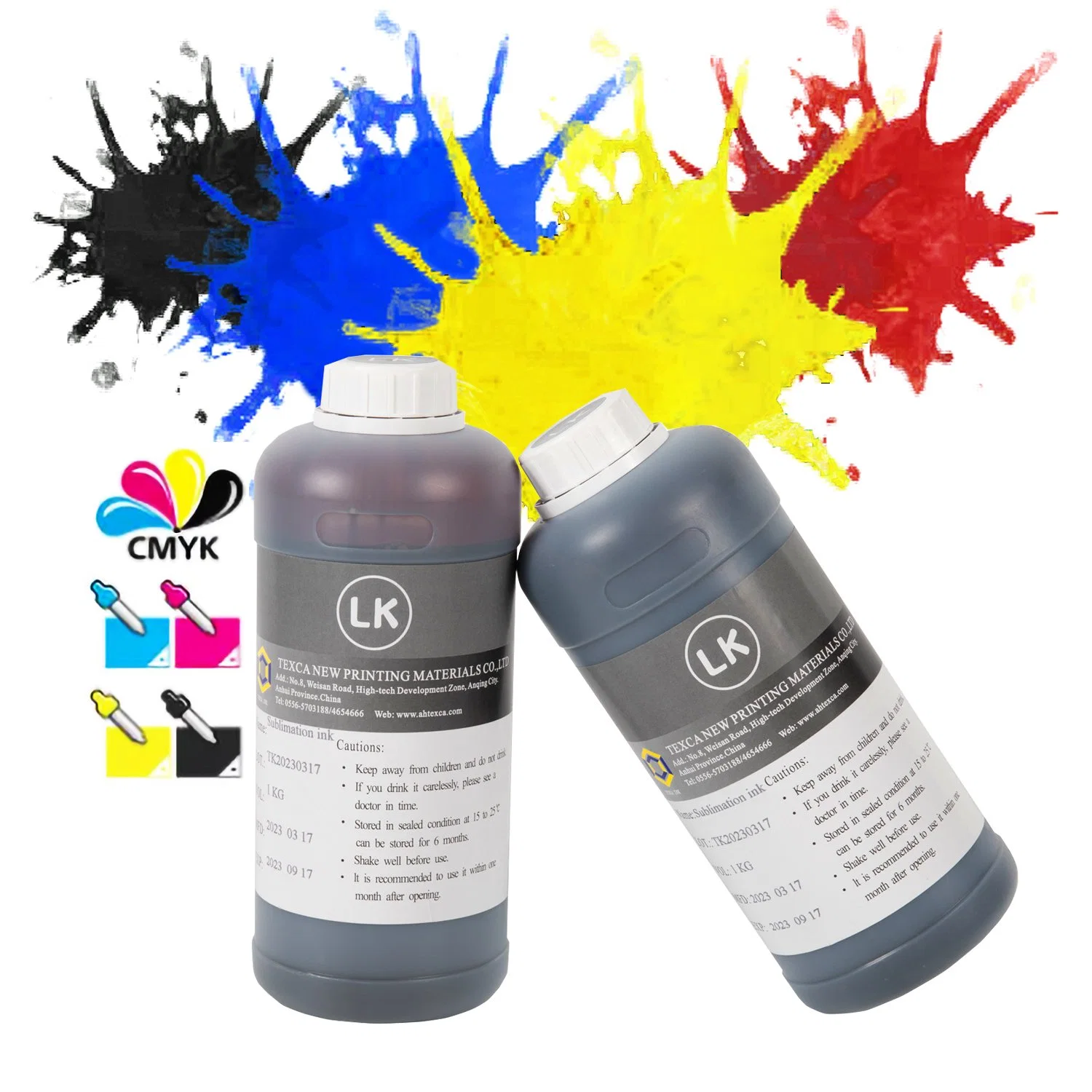 Printing Inks for Epson Printer Sublimation Ink T-Shirt Polyester Textile 2 Bottles New Design